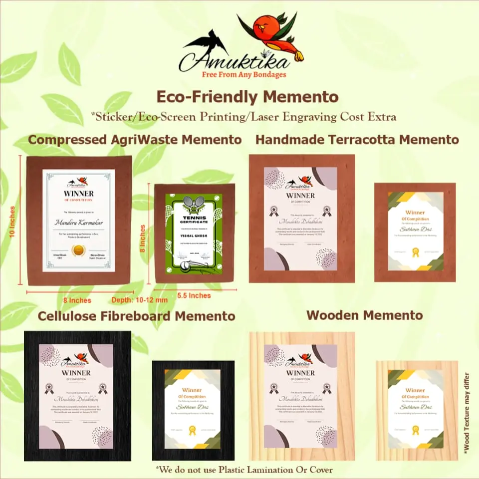 Agri-Waste Compressed Memento (8*5.5 inches 12mm)