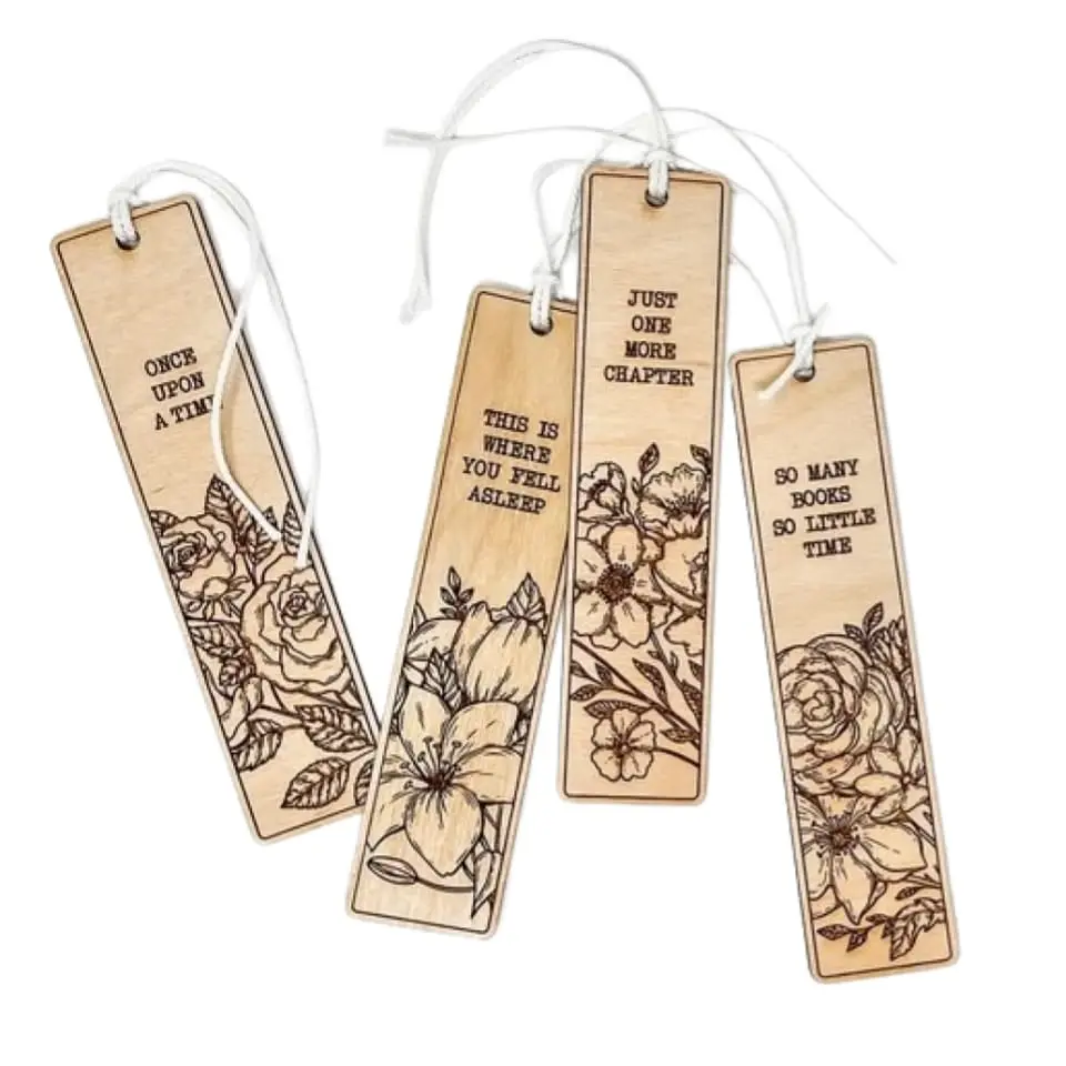 Wooden Bookmark 2*5 In 


