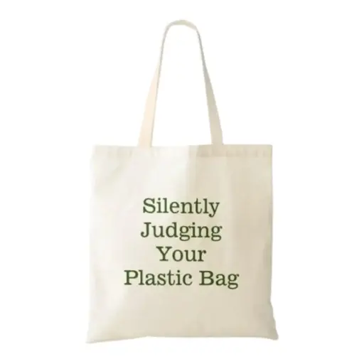 Cotton Shopping Bag 16*15 In With Chain 
